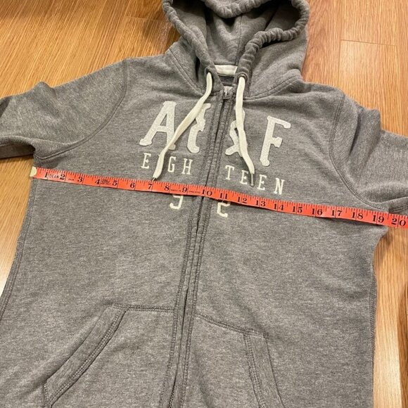 VINTAGE 2000s Y2K ABERCROMBIE GREY SEQUIN HOODIE - Picture 14 of 15